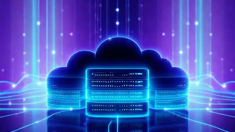 A futuristic network displays vibrant data