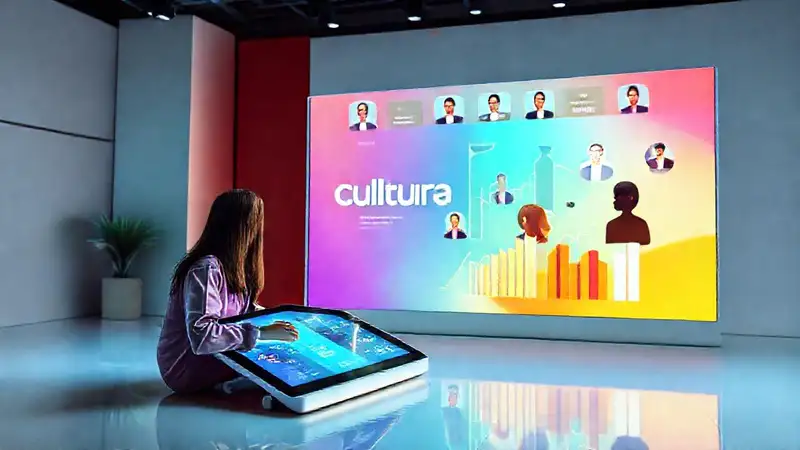 A professional e-learning interface shines brightly