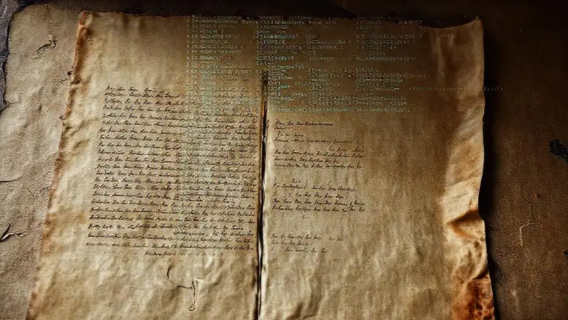 Historical data visualized through digital layers