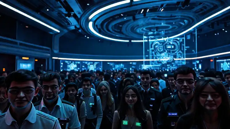 A futuristic venue secured a diverse crowd