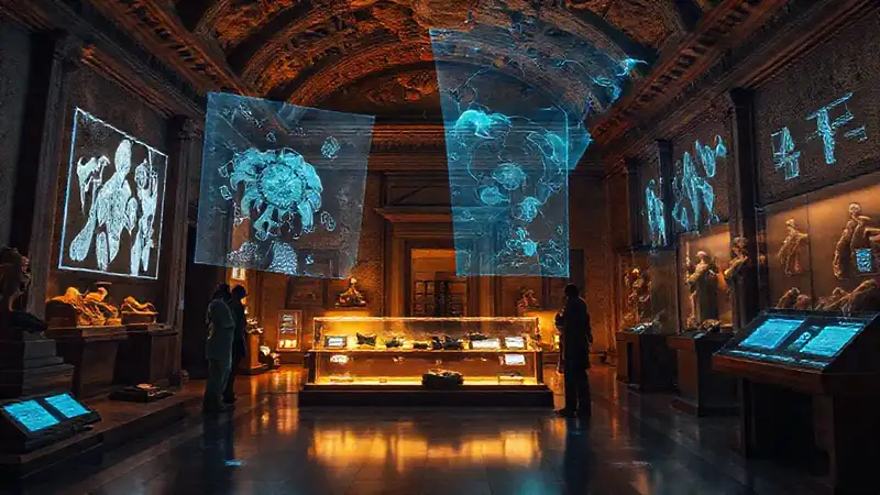 A museum blends history and future tech