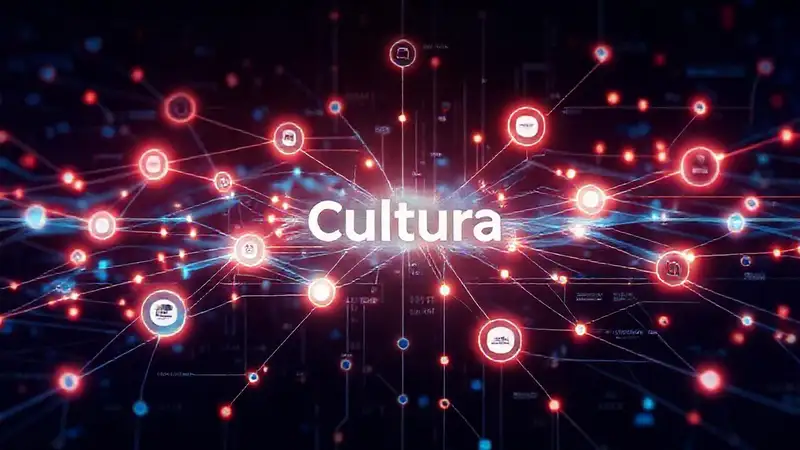 A vibrant network displays data visually