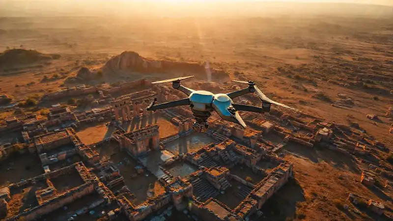 Drones capture ancient ruins’ vibrant beauty