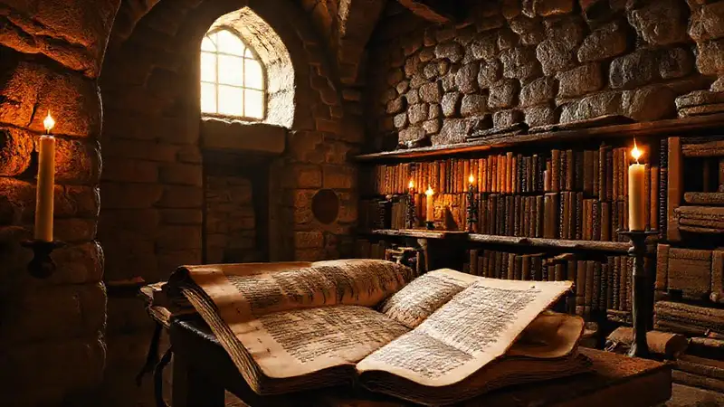 An ancient library preserved forgotten knowledge